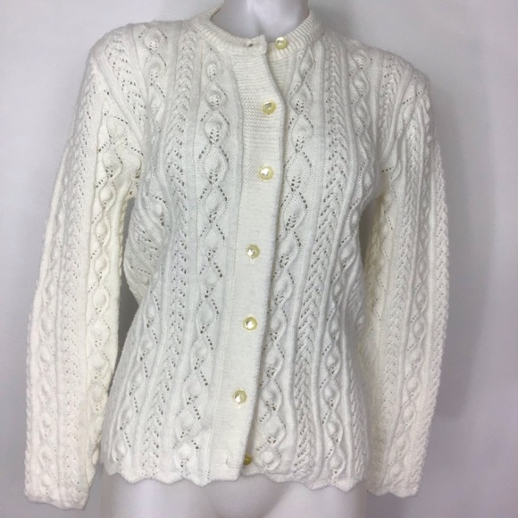 Vintage Cable-knit Cardigan Small - Picture 4 of 6